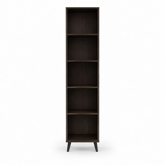 Bücherregal Dunkelbraun Spanplatte rechteckig 180 x 40 x 30 cm mit 5 offenen Fächern